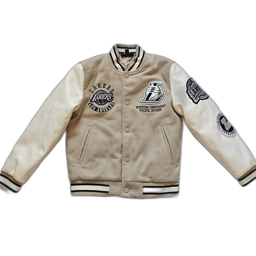 NBA LA Lakers Youth Varsity Jacket Primark Bomber Patch Western Conference